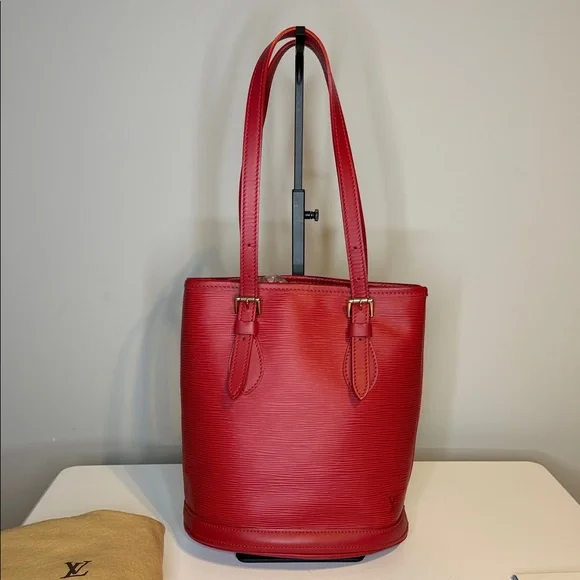 Louis Vuitton EPI Leather Petit Bucket PM Bag with Pouch - Picture 2 of 14